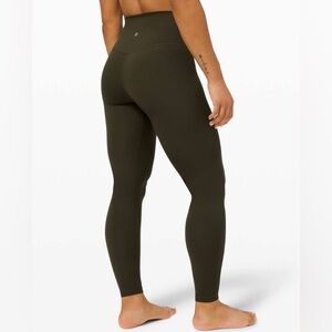 Lululemon Align Pant 28" Dark Olive Nulu Buttery Soft W5DITS Size 18